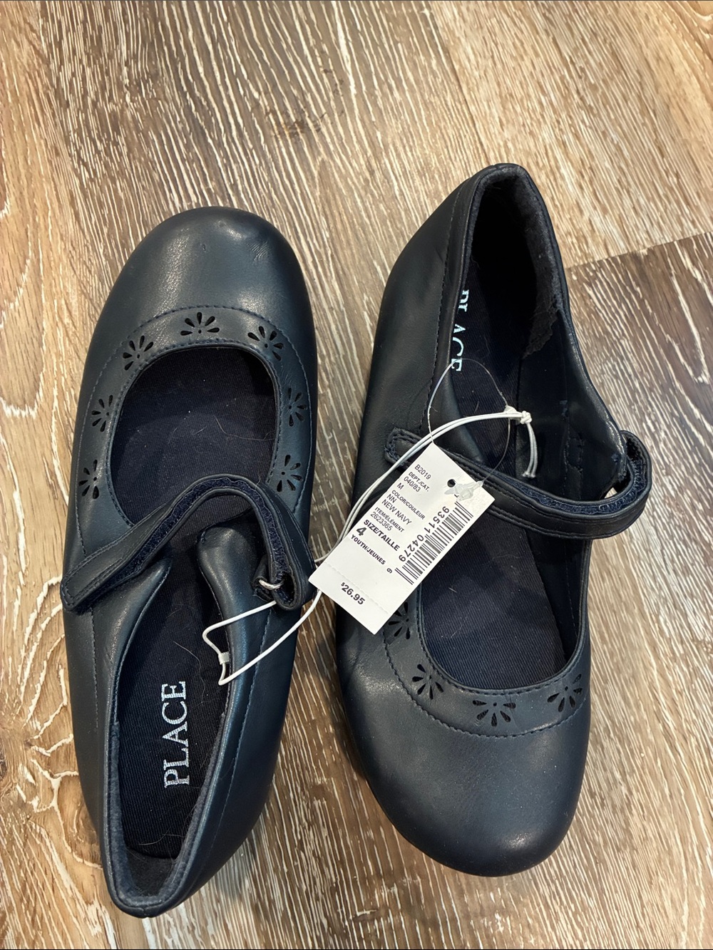 The Children's Place Navy Blue Girls' Mary Jane Dress Shoes